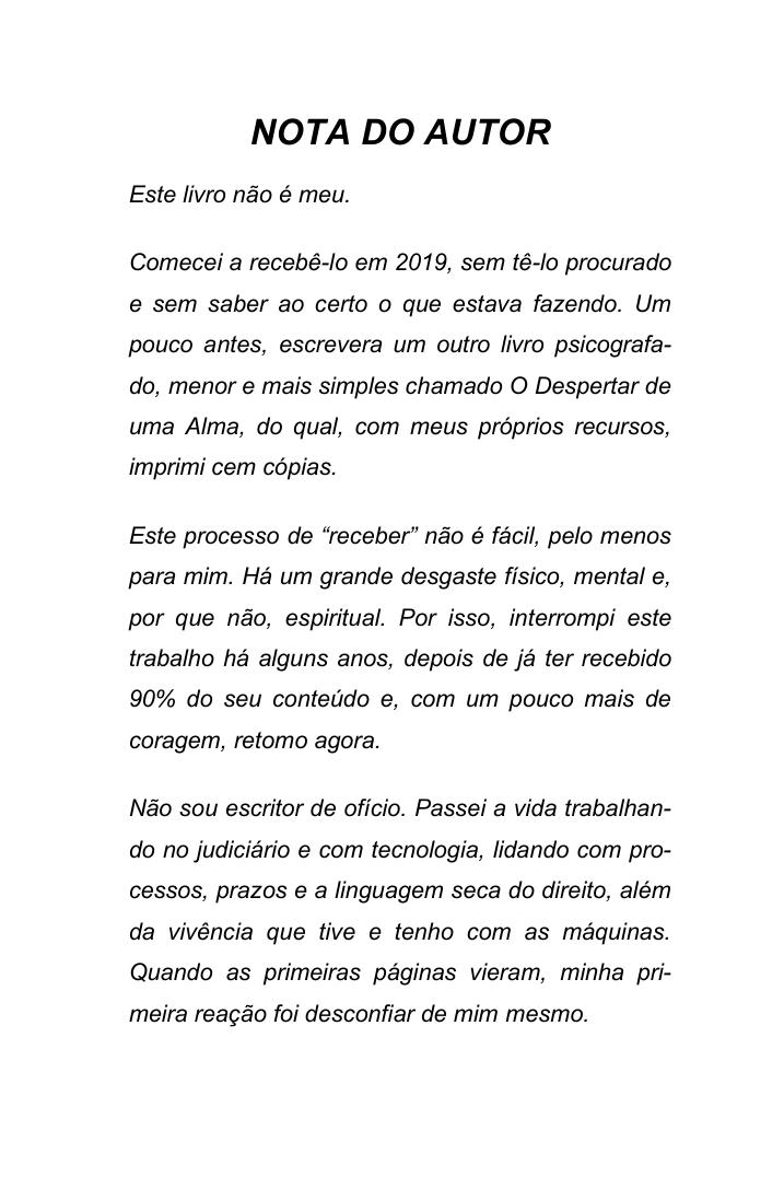 Nota do Autor, página 1